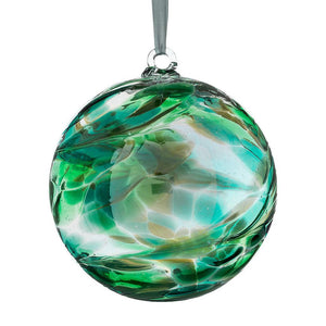 10cm Friendship Ball - Emerald - Aspire Art Glass