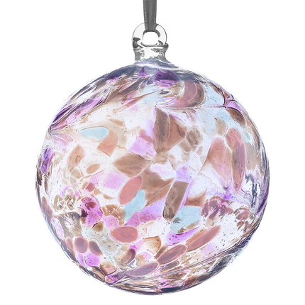Birthstone Ball - June, Pearl - Aspire Art Glass
