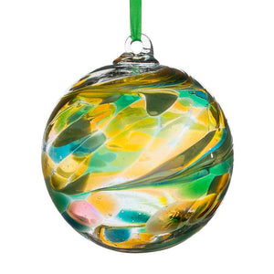 10cm Friendship Ball - Peridot - Aspire Art Glass