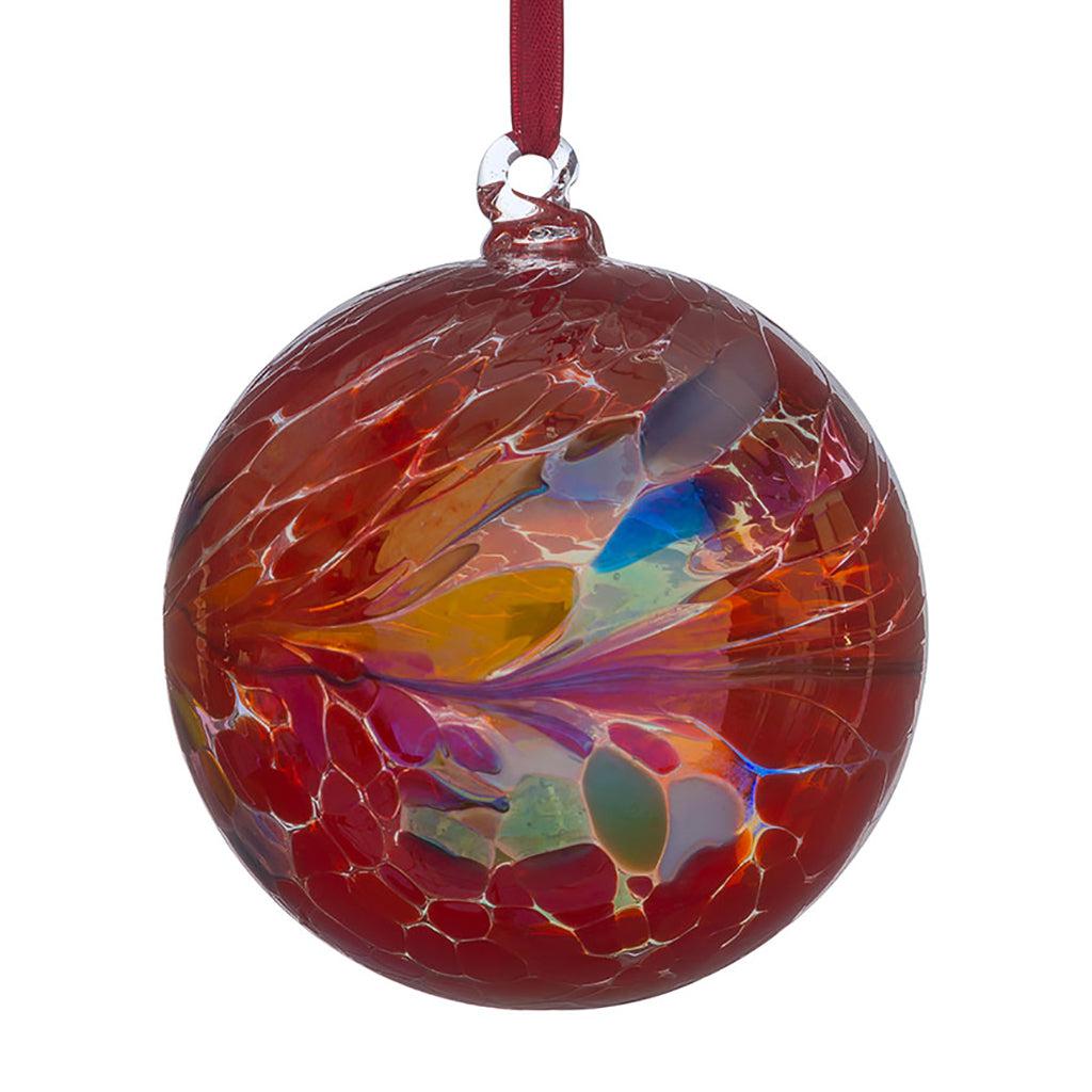 10cm Friendship Ball - Red - Aspire Art Glass