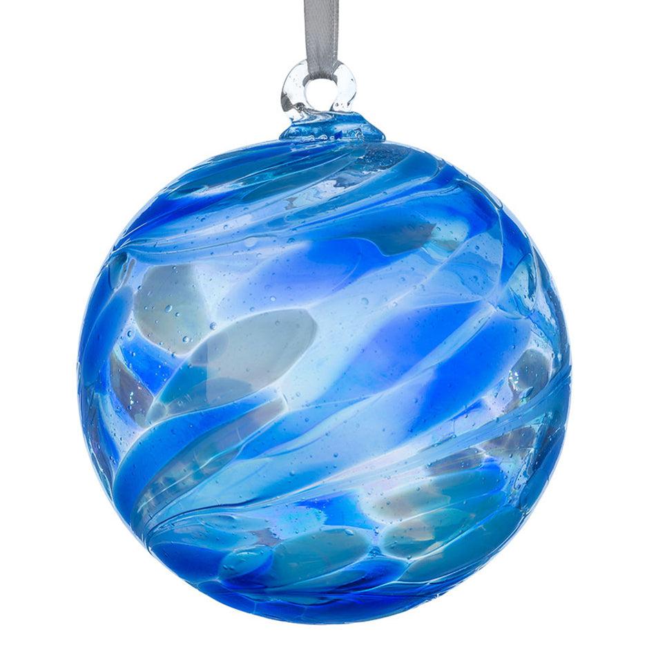 10cm Friendship Ball - Sapphire - Aspire Art Glass