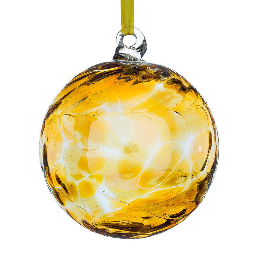 10cm Friendship Ball - Happy 75th Birthday - Aspire Art Glass