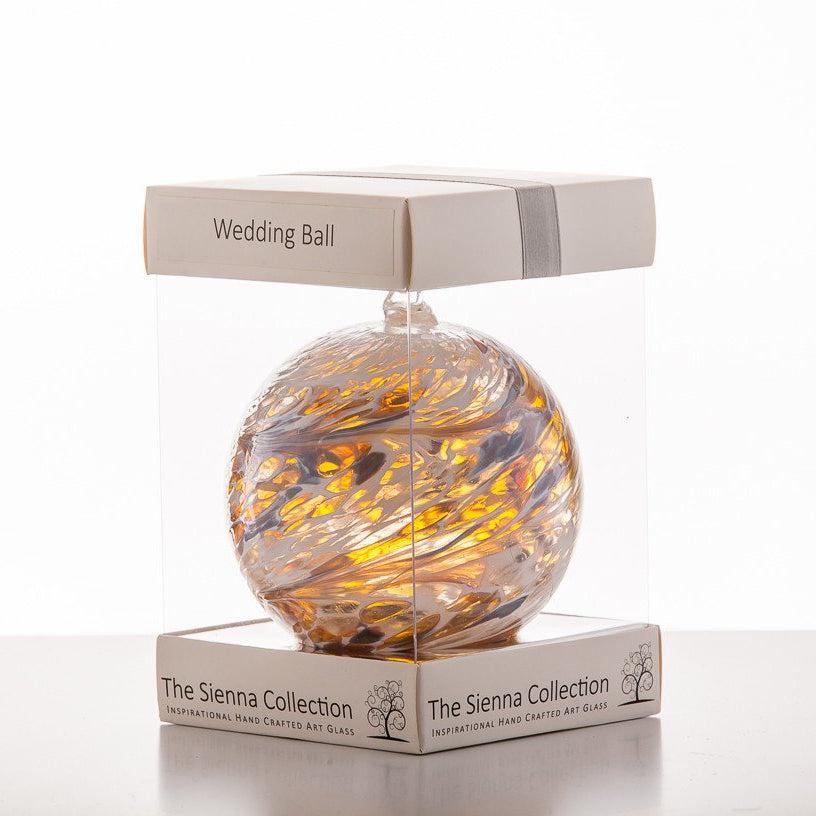 Wedding Gift Friendship Ball - Pastel Gold - Aspire Art Glass