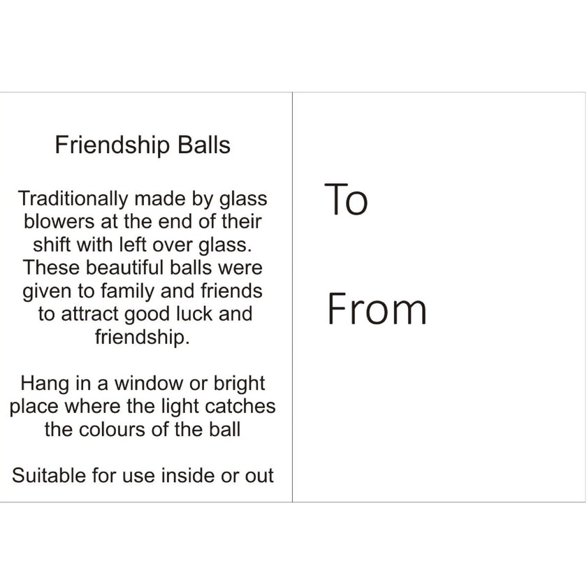 8cm Friendship Ball - Green & Blue