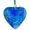 8cm Friendship Heart - Blue - Aspire Art Glass