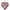 12cm Friendship Heart - Pastel Pink - Aspire Art Glass