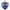 12cm Friendship Heart - Purple & Blue - Aspire Art Glass