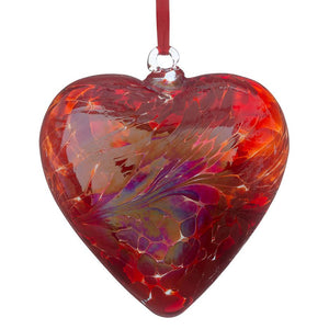 8cm Friendship Heart - Red - Aspire Art Glass