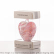 8cm Friendship Heart - Pastel Pink - Aspire Art Glass