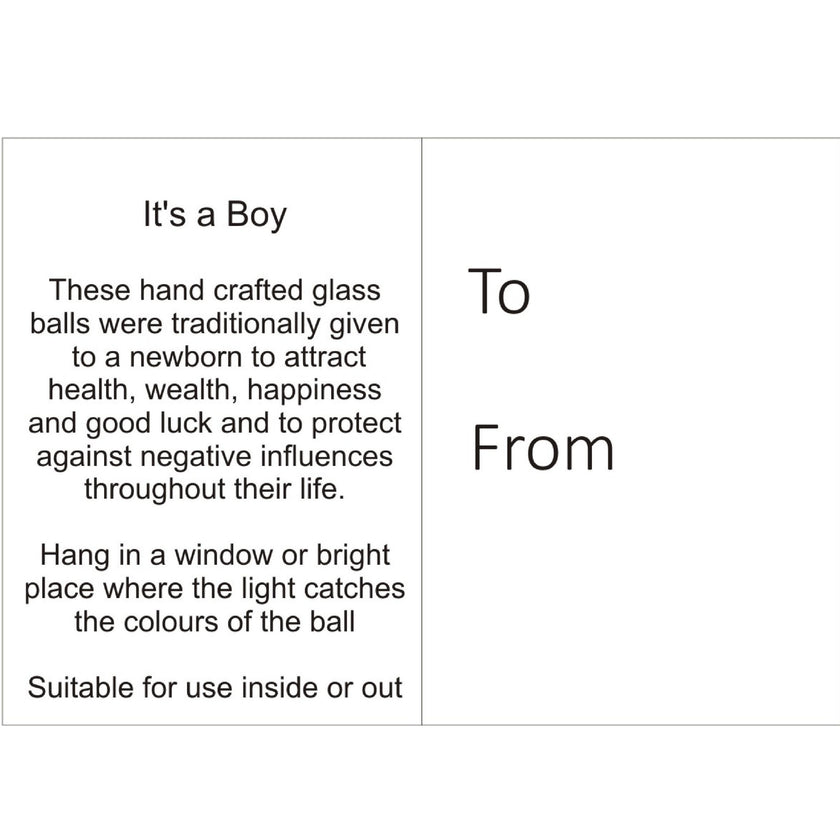 10cm Friendship Ball - 'It's a Boy!'