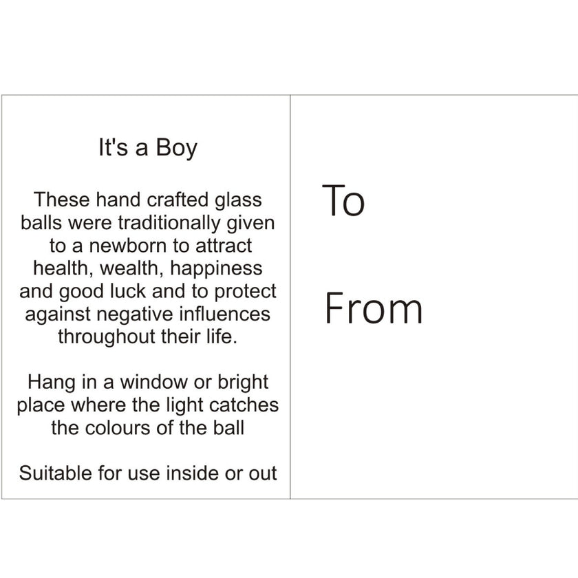 10cm Spirit Ball - 'It's a Boy!'