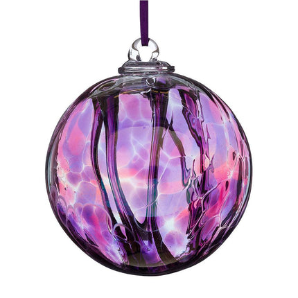 10cm Spirit Ball - Pink & Purple - Aspire Art Glass