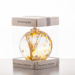 Pastel Gold Christening - 10cm Spirit Ball - Aspire Art Glass