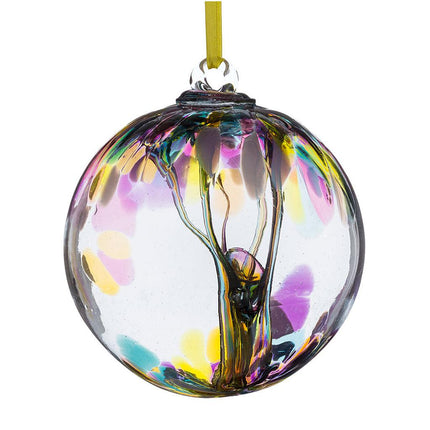 10cm Spirit Ball - For My Wife - Multicoloured Pink - Aspire Art Glass