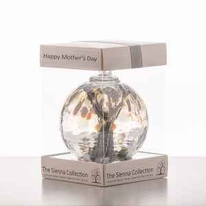 Mother's Day 10cm Spirit Ball - Pastel Silver - Aspire Art Glass