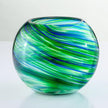 Blown Glass Tealight Holder - Green - Aspire Art Glass