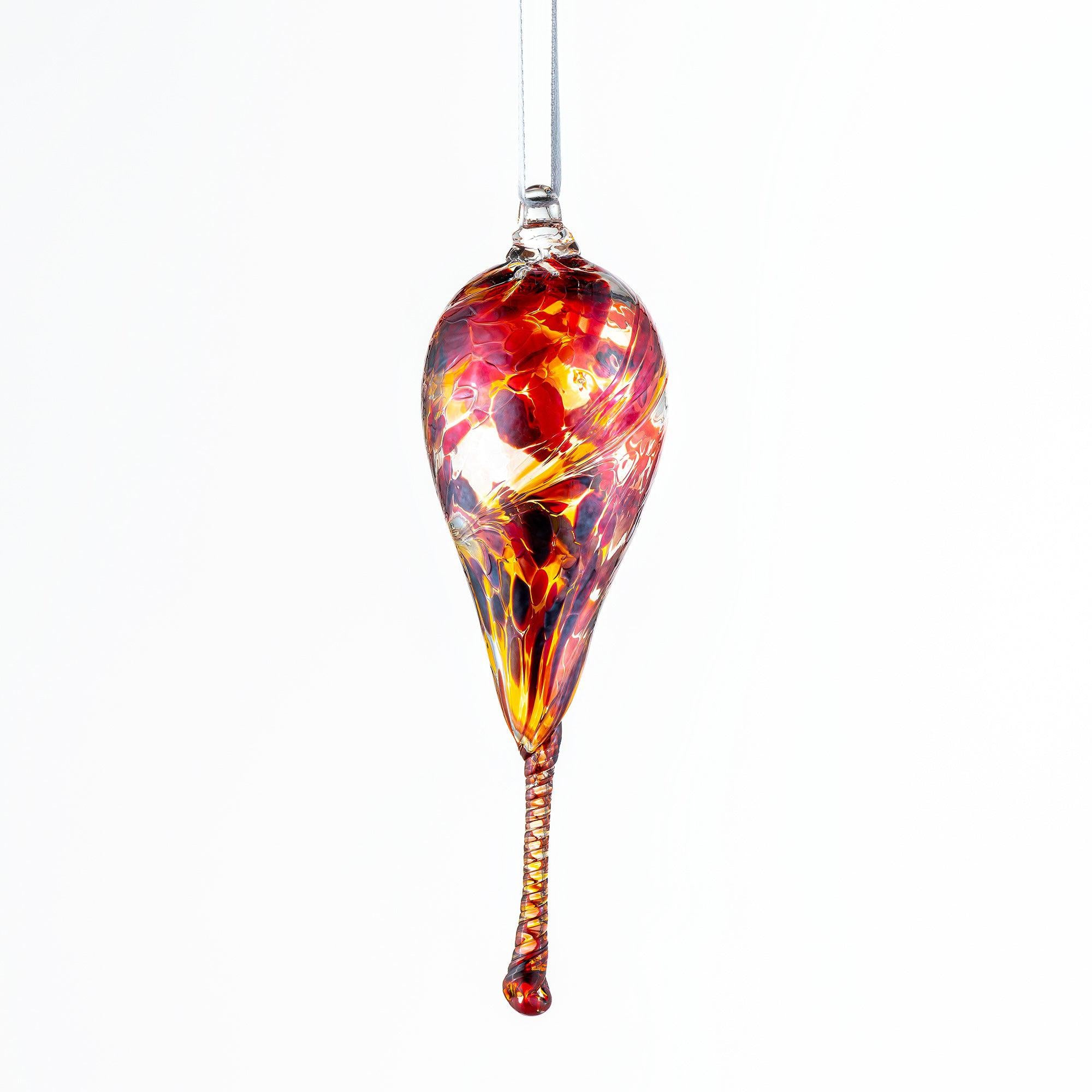 16cm Friendship Droplet - Phoenix - Aspire Art Glass