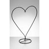 Heart Shaped Metal Ornament Stand - Black - Aspire Art Glass
