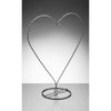 Heart Shaped Metal Ornament Stand - Silver - Aspire Art Glass
