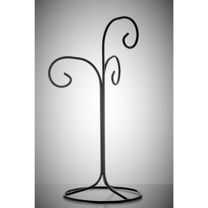 Black Metal Triple Ornament Stand - Aspire Art Glass