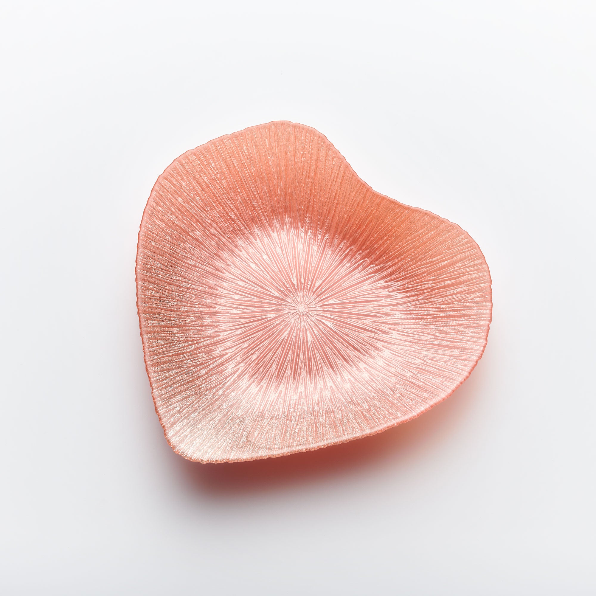 Glass Bowl - Heart Design - Pink - Aspire Art Glass