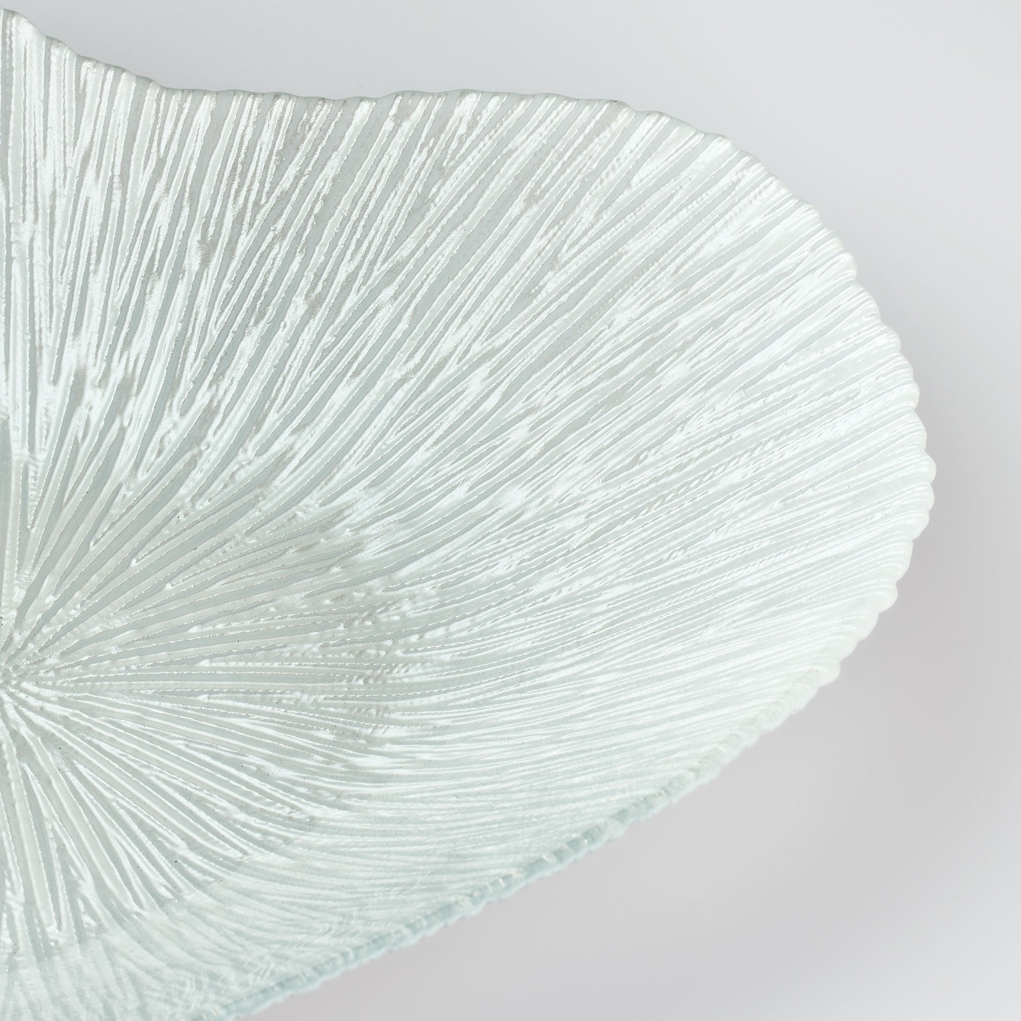 Glass Bowl - Heart Design - Silver