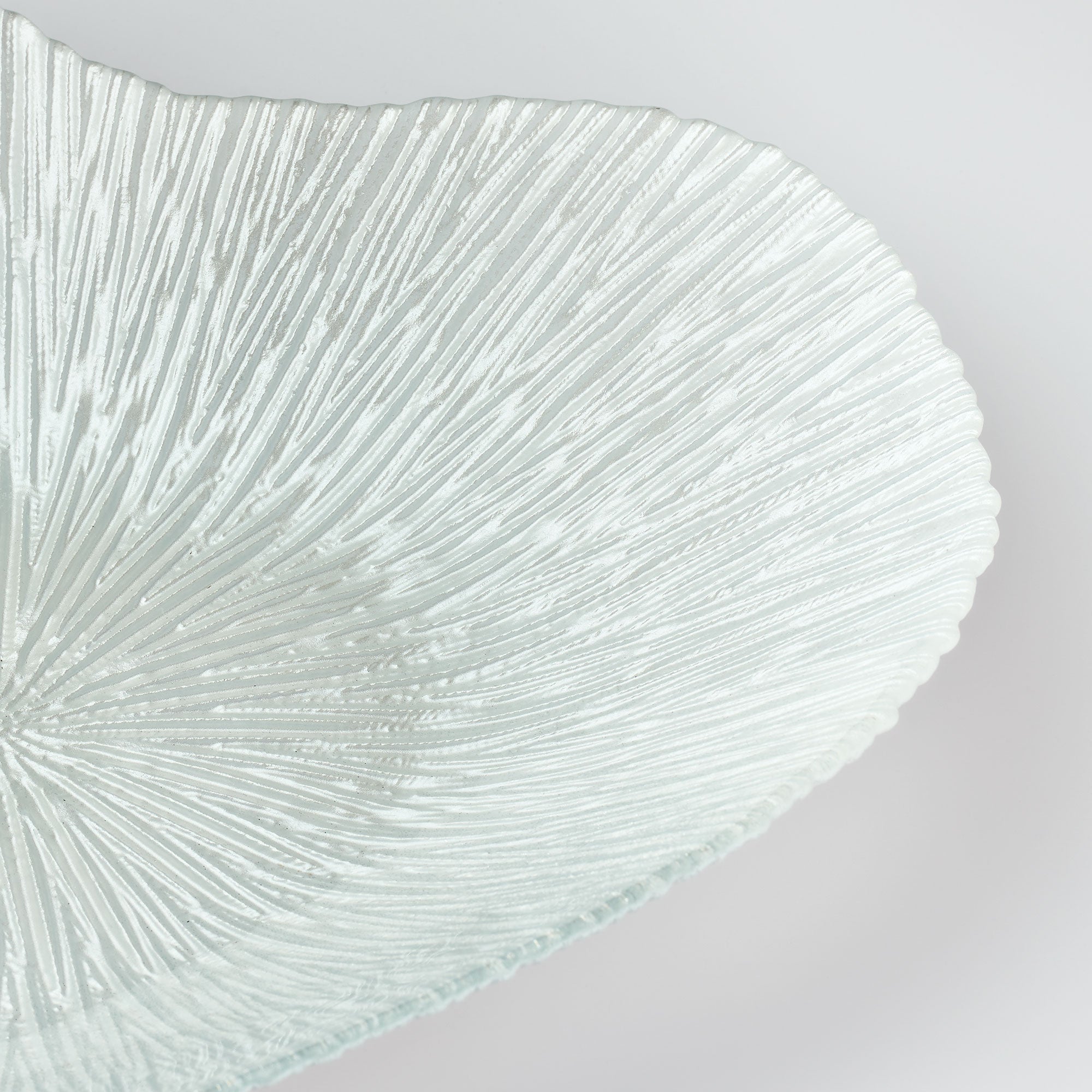 Glass Bowl - Heart Design - Silver - Aspire Art Glass