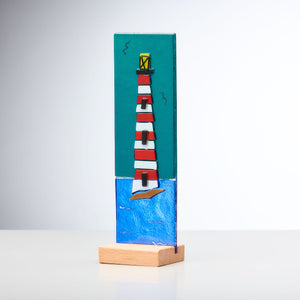 Standing Decorative Lighthouse Plaque - Aspire Art Glass
