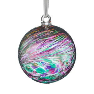 8cm Friendship Ball - Multicoloured Turquoise - Aspire Art Glass