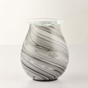 Wax Melt Warmer - Black & White - Aspire Art Glass