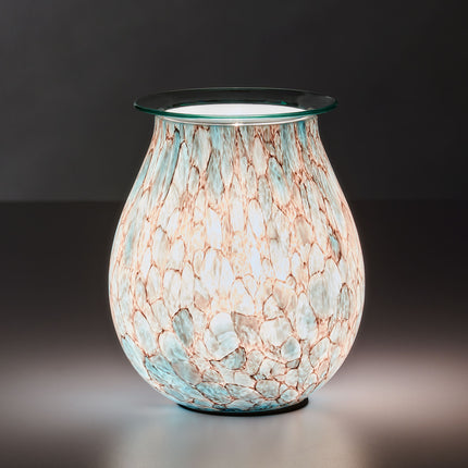Wax Melt Warmer - Blue Marble - Aspire Art Glass