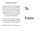 10cm Friendship Ball - Happy 40th Birthday - Aspire Art Glass