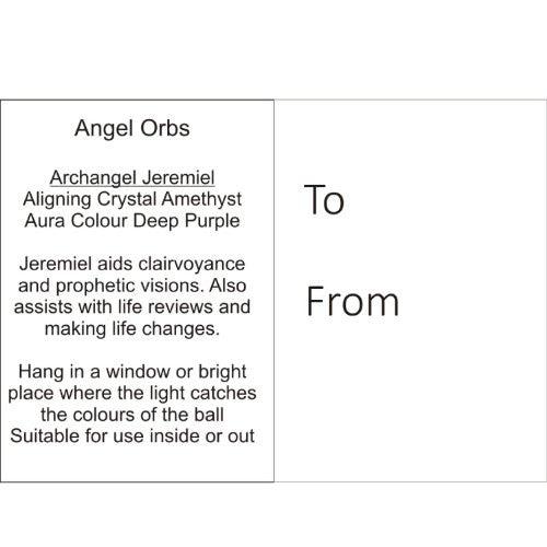 Angel Orb - Archangel Jeremiel - Amethyst - Aspire Art Glass
