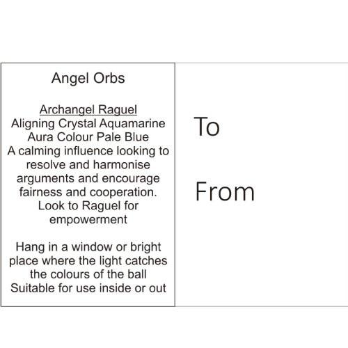 Angel Orb - Archangel Raguel - Aquamarine - Aspire Art Glass