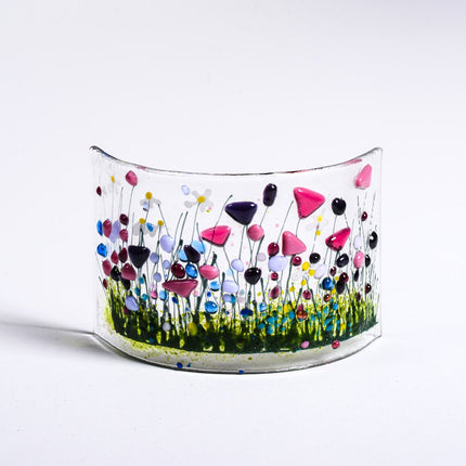 Handmade Fused Glass - Wildflower Curve By Pam Peters Designs