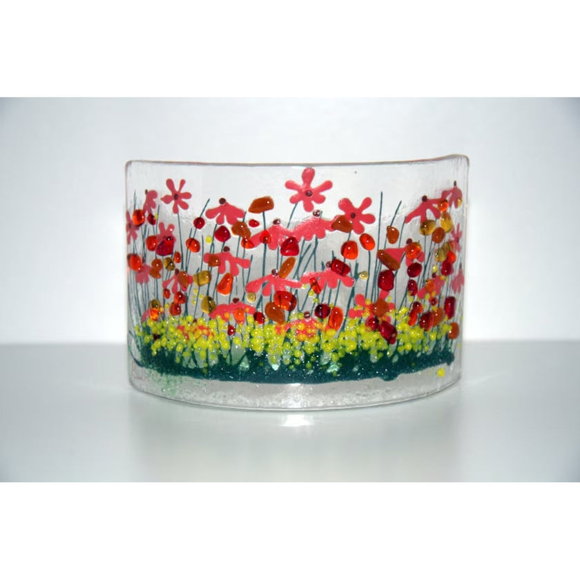 Handmade Fused Glass - Gerbera Curve by Pam Peters Designs