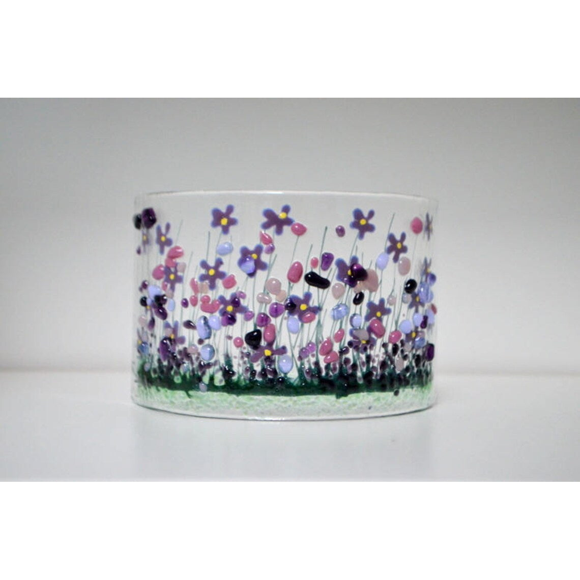Handmade Fused Glass - Violet Curve by Pam Peters