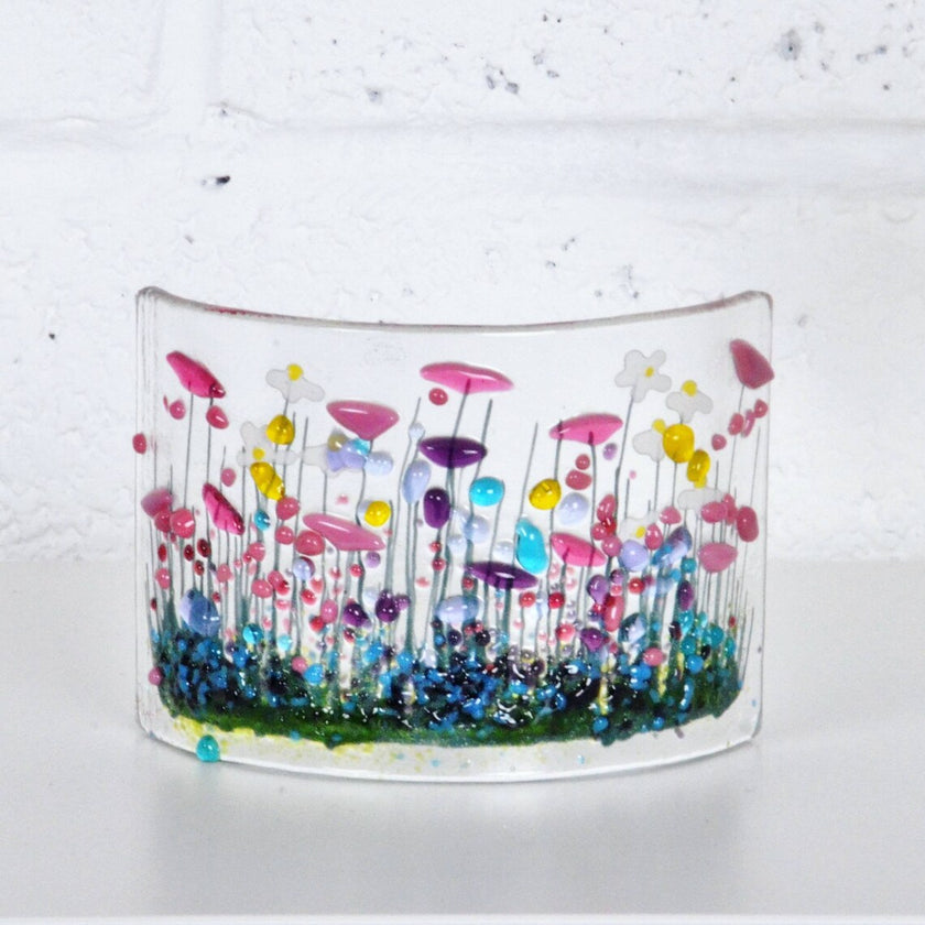 Handmade Fused Glass - Wildflower Curve By Pam Peters Designs