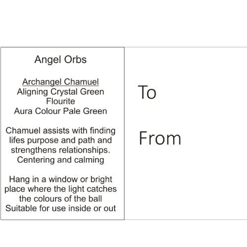 Angel Orb - Archangel Chamuel - Green Flourite - Aspire Art Glass