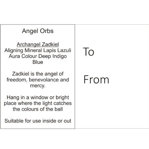 Angel Orb - Archangel Zadkiel - Lapis Lazuli - Aspire Art Glass