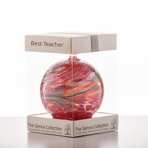 10cm Friendship Ball - Best Teacher - Aspire Art Glass
