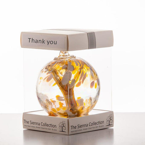 10cm Spirit Ball - Thank You - Pastel Gold
