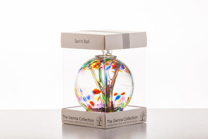 10cm Spirit Ball - Multicoloured Pink - Aspire Art Glass