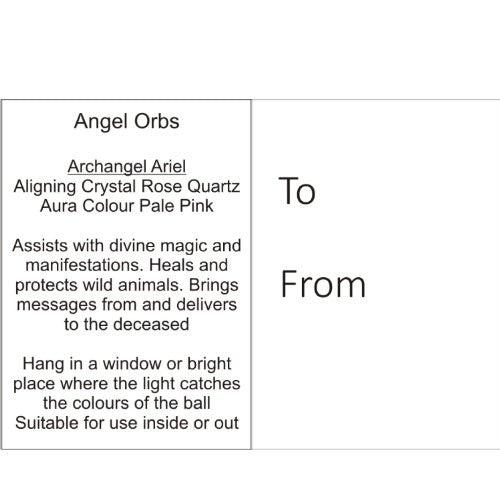 10cm Angel Orb - Archangel Ariel - Rose Quartz