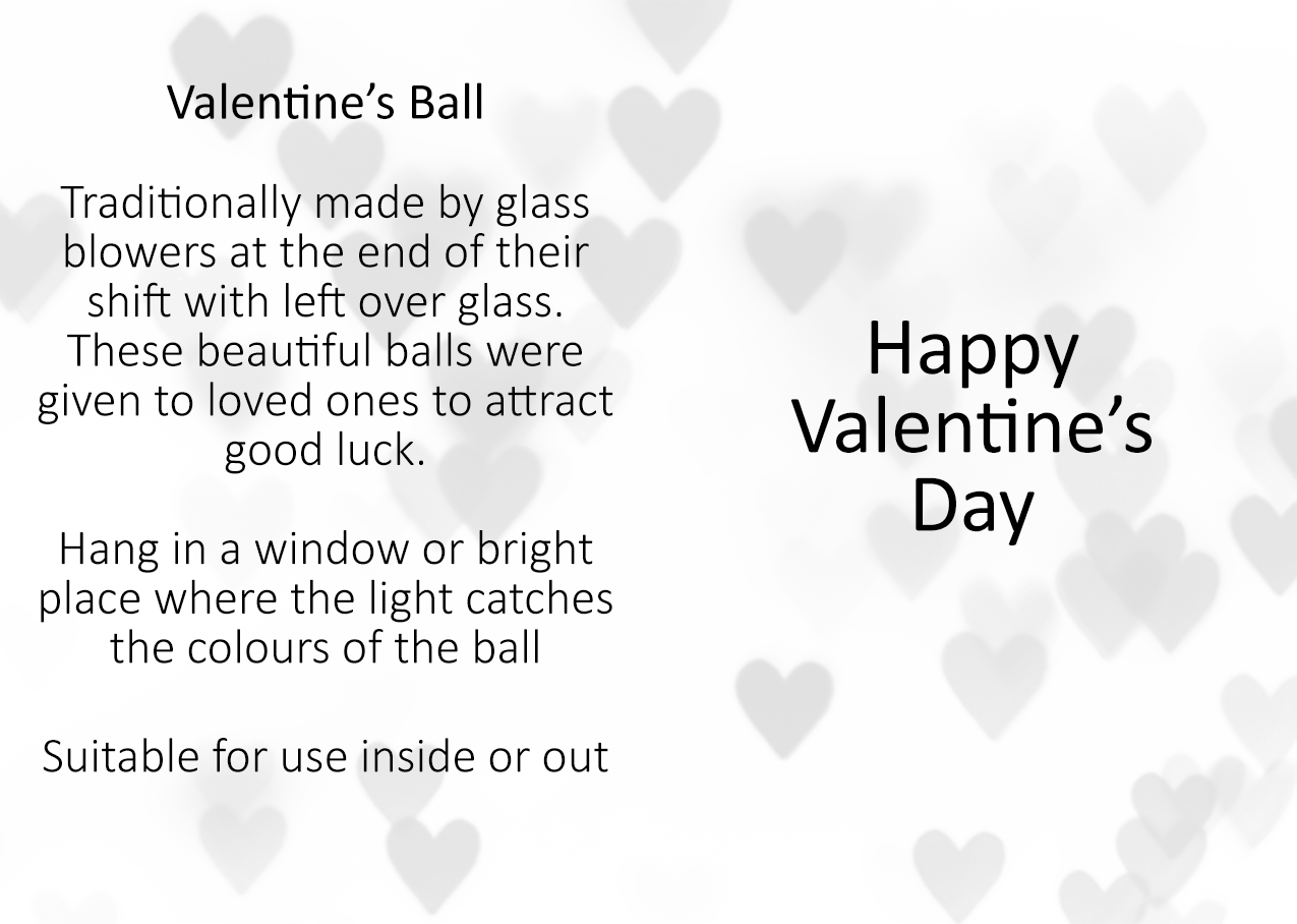 Valentine's Day Gift 10cm Spirit Ball - Red - Aspire Art Glass